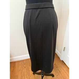 Grace Elements Black Pencil Midi Skirt with Full Back Zipper
